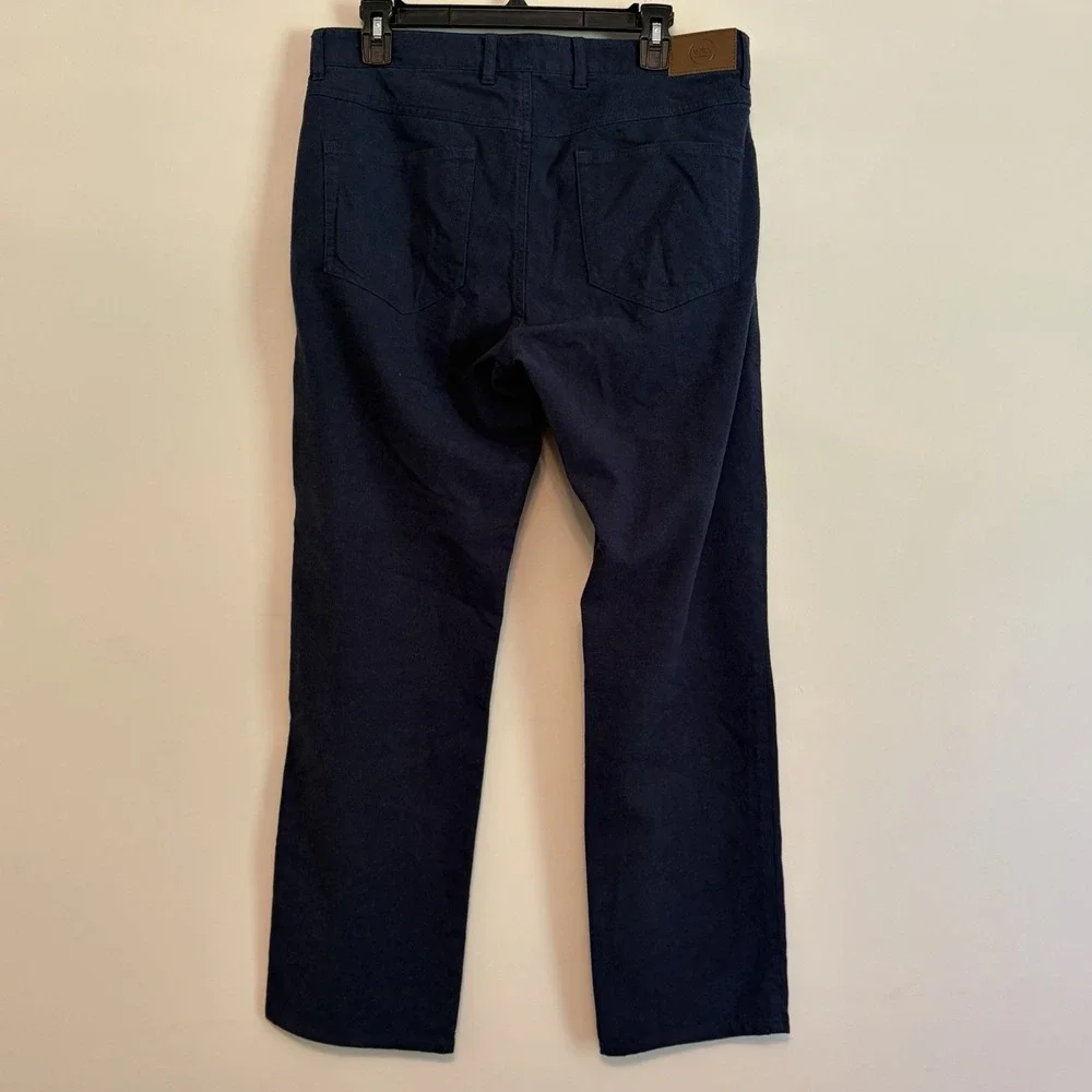 Peter Millar 5 Pocket Pants Sz 33 Navy‎ Blue Golf Preppy Straight Work Business